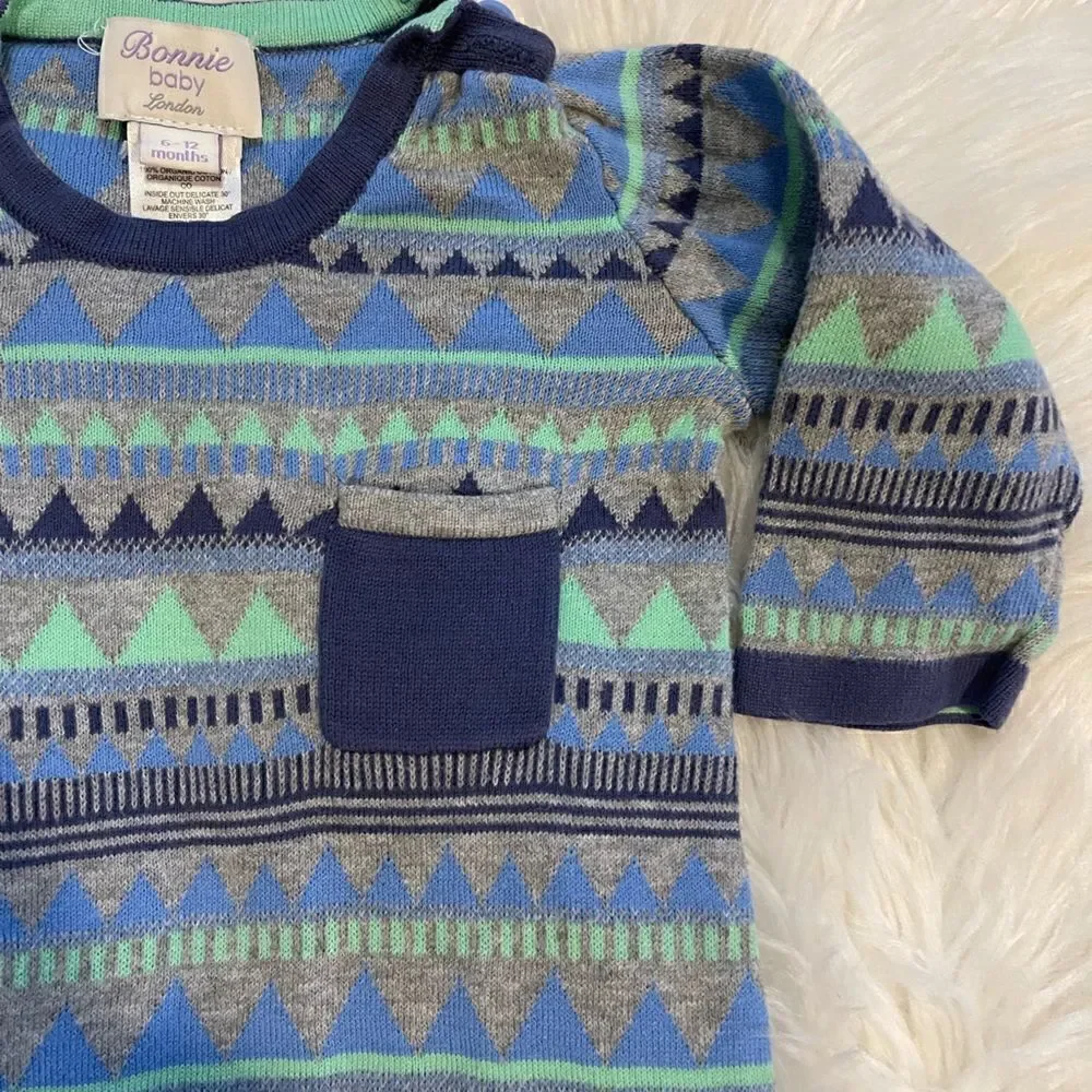 Bonnie Baby London Knit Onesie | SZ 6-12 months